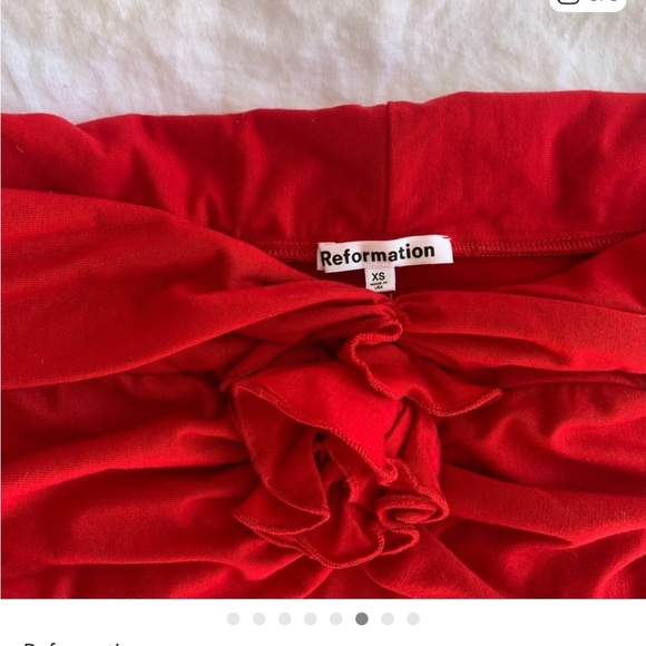 Reformation Emerald Knit Top in Red Size XS NWT - Picture 4 of 5